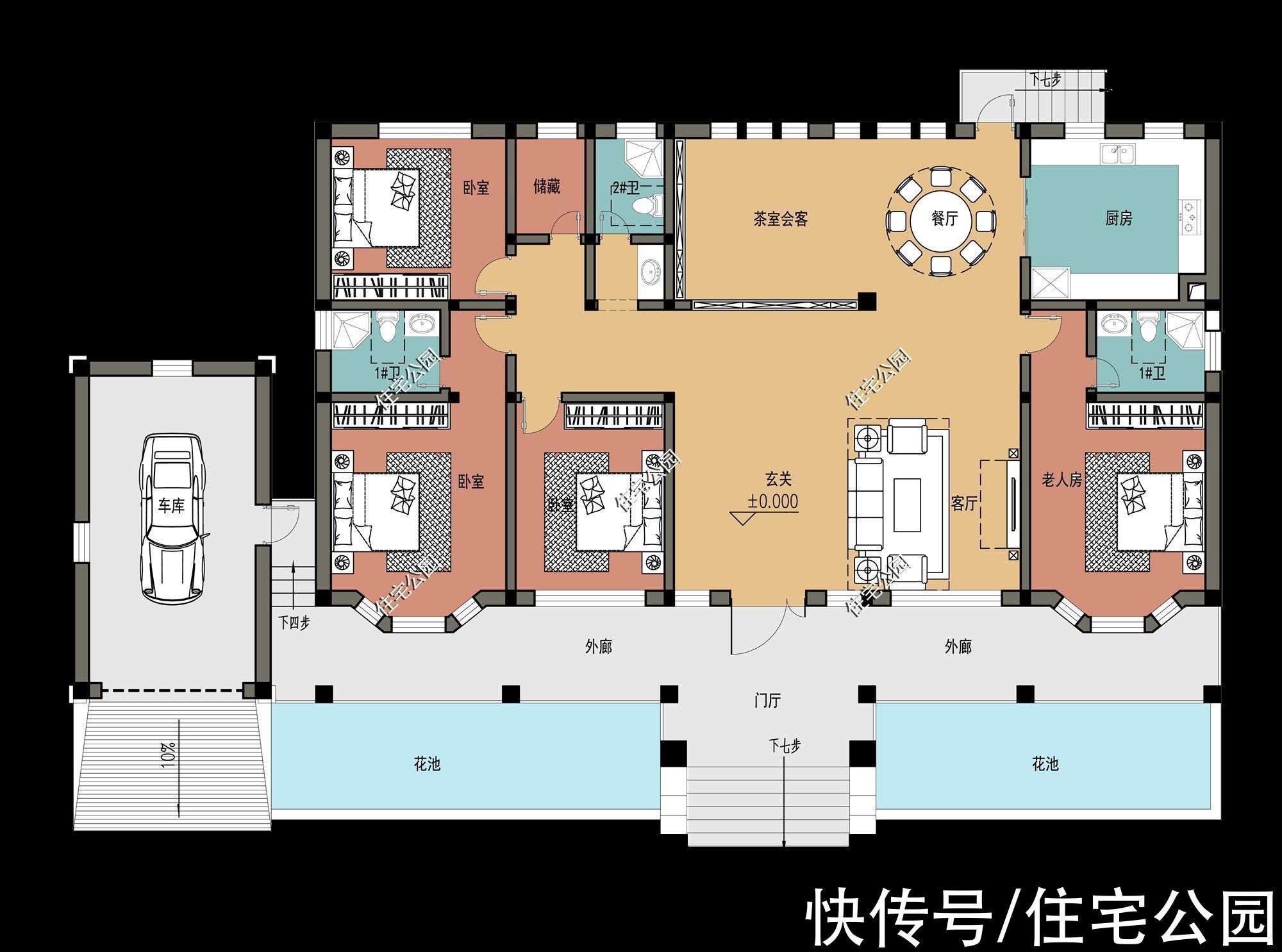 占地面积|回农村给父母建养老房,就在这10套图纸里选一套吧,颜值高又实用