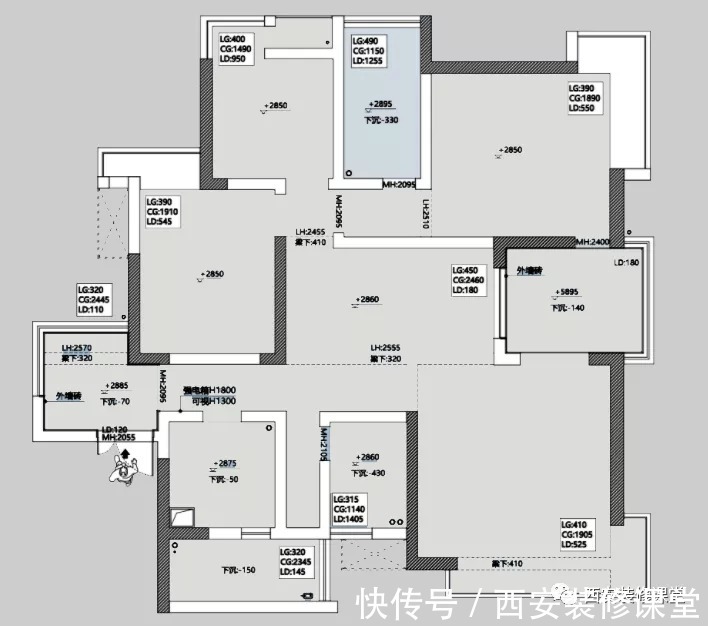 主卫|135㎡三室深色系，小两口新房装修