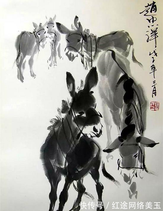 人与自然@赵忠祥师承黄胄,生前书画卖几十万,如今却没人要,水平到底如何