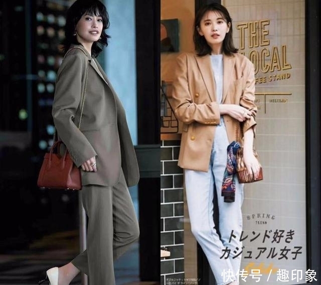 西装不止职业装一种风格!搭裙子女人味满满,上班休闲都适合