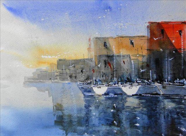 Luis#西班牙现代艺术家Luis Lopez Costea 水彩风景作品欣赏