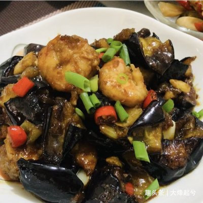 简单好上手的虾仁烧茄子,解决你的没胃口