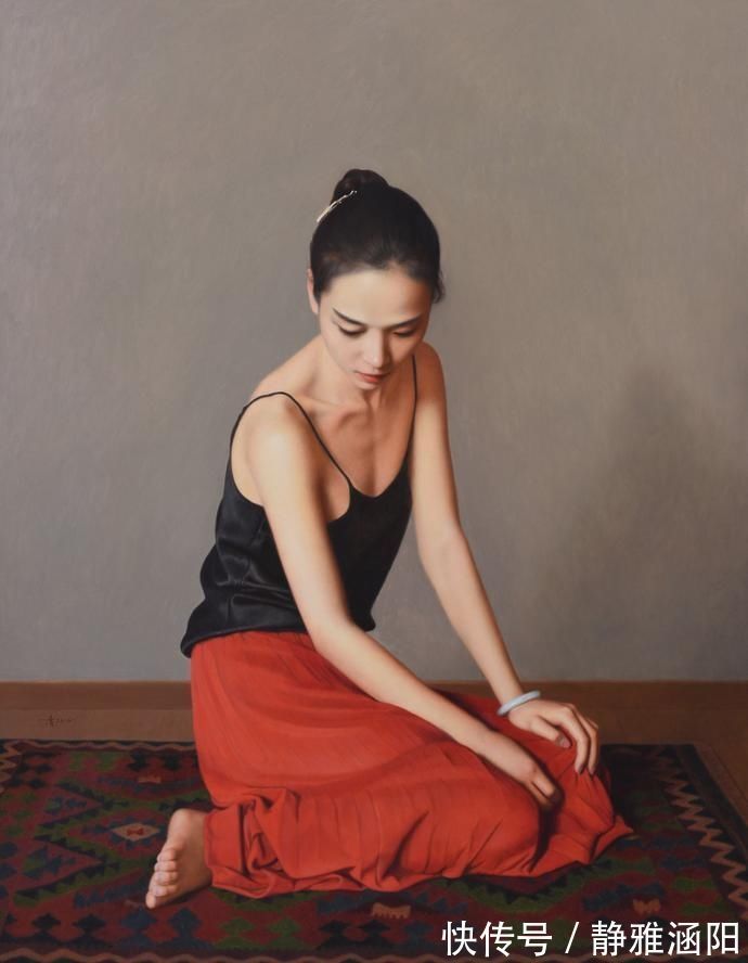 人体!油画协会主席杨飞云弟子岳小清人体油画中的青春期女孩