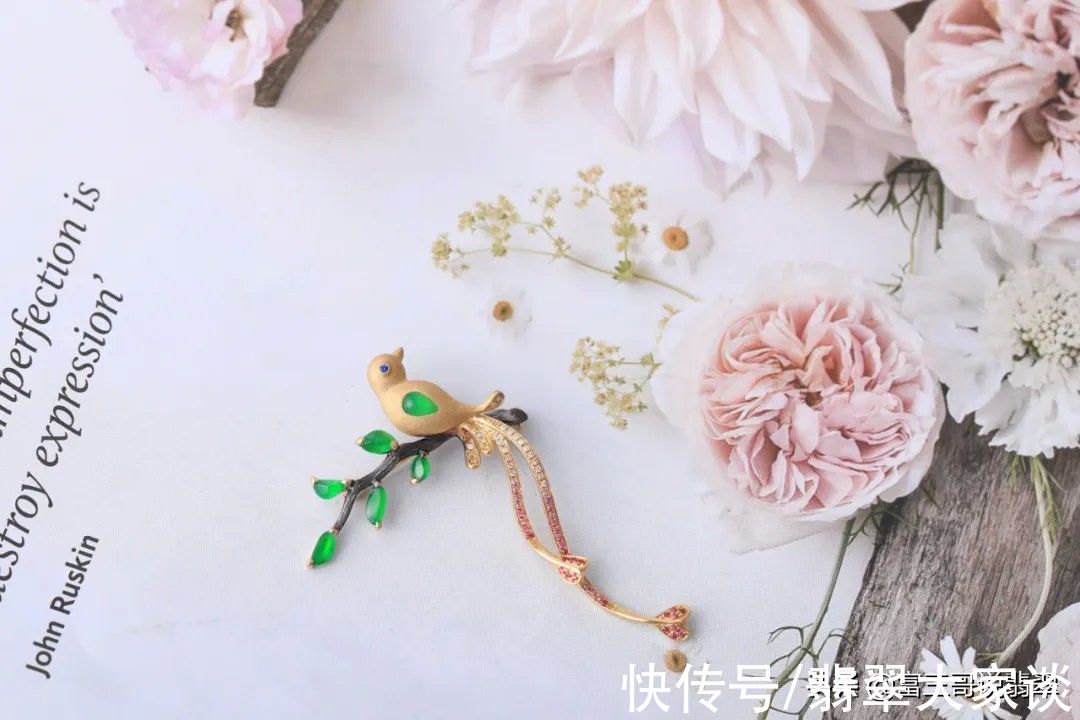 冰种@玉赏 | 小巧精致的翡翠镶嵌设计,太美了