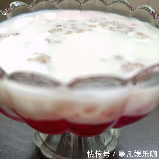 火龙果冻|火龙果冻西米撞奶,冰冰凉凉,健康甜品