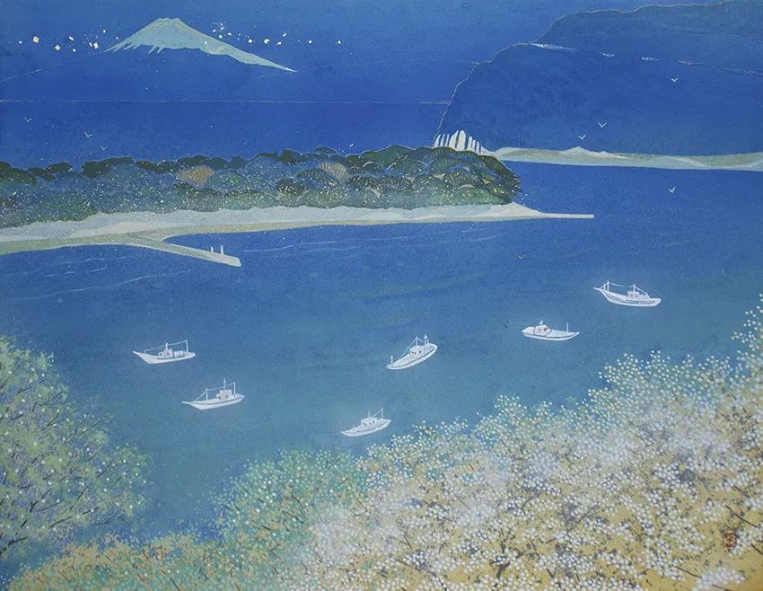 画家#这位日本画家的画有一种静谧的精致感,唤起一种沉思、空灵的感觉