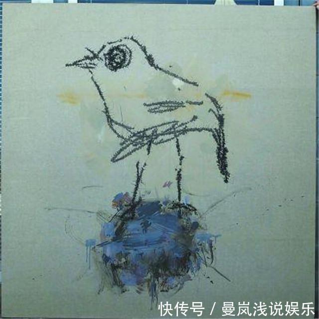 画家！他画一只鸟卖了82万，网友吐槽：不如小学生，专家：往鸟眼睛里看