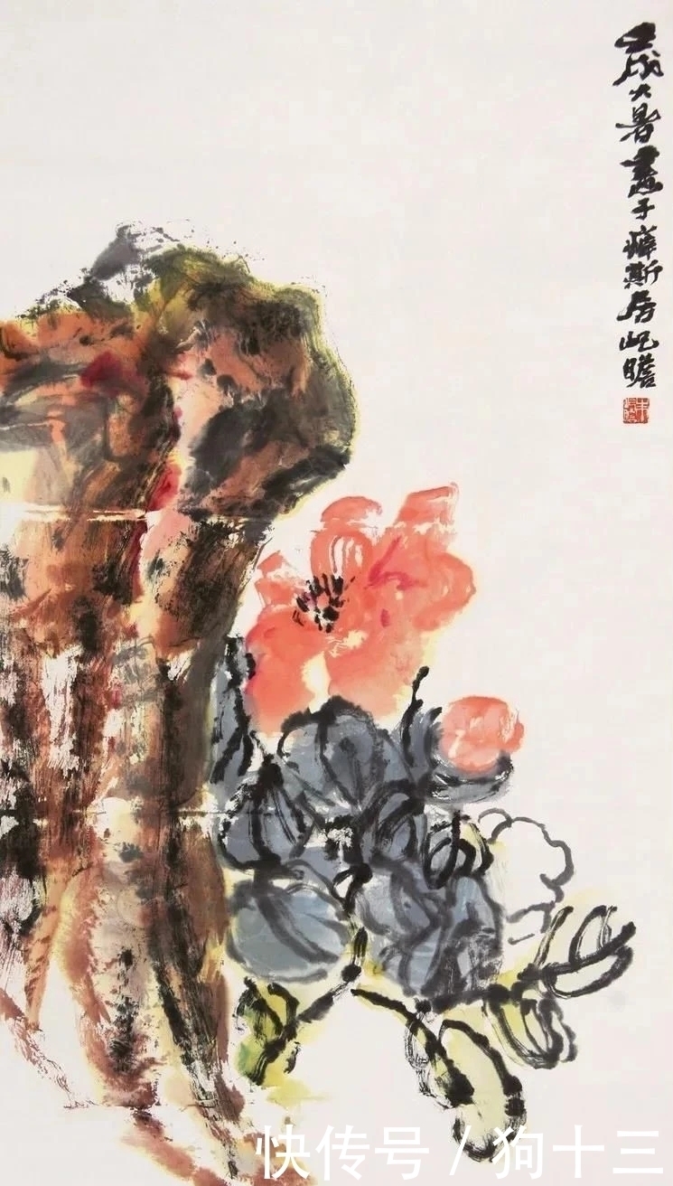 老画家！有一种画，叫苍劲！105岁老画家朱屺瞻的大写意花鸟画