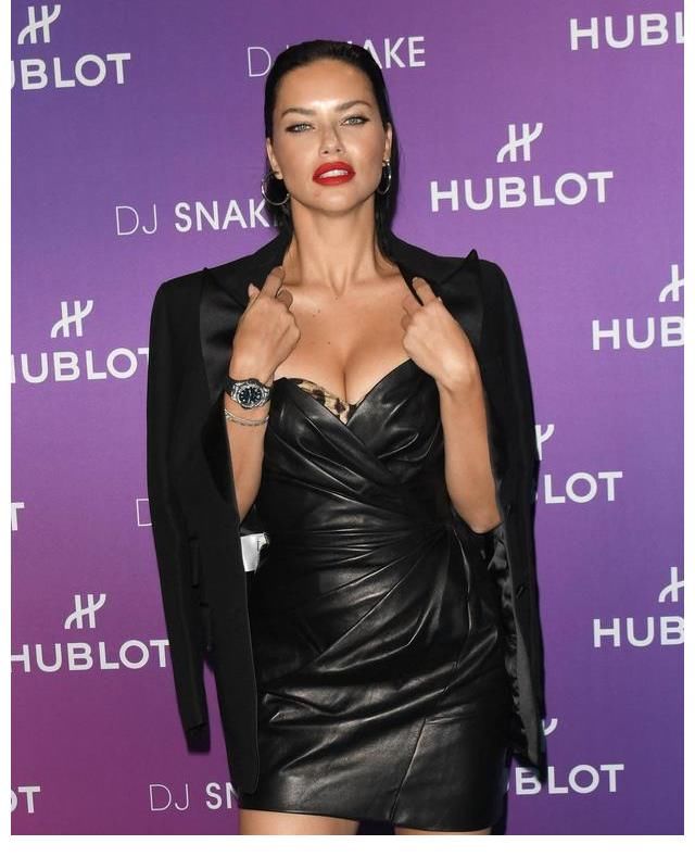 w阿德瑞娜·利瑪(Adriana Lima)參加Hublot x DJ Snake Watch巴黎發布會