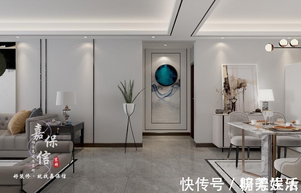 装修|这不正是你苦苦在找的轻奢风吗?137平三居室现代轻奢风格装修