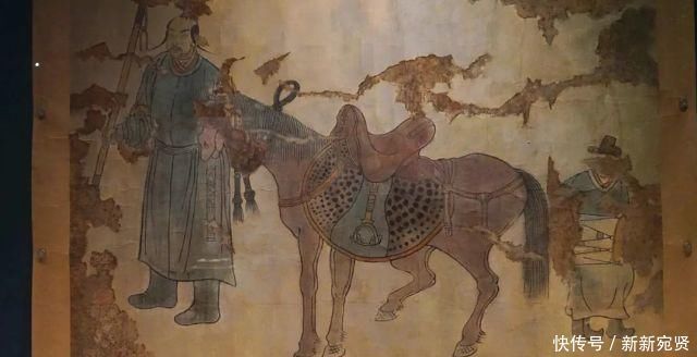 契丹贵族墓画了幅汉人美女图,还题诗说“征辽”