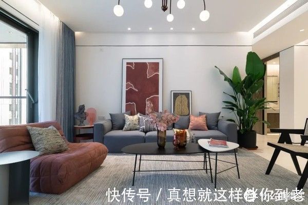 客厅|他家190㎡，坚持拆掉一面墙，装修后，满屋子的高级感，藏不住了