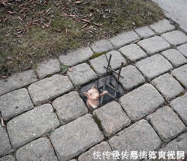 密歇根州!他用粉笔在街边“乱涂乱画”,吸引了百万粉丝,网友:能多来点吗