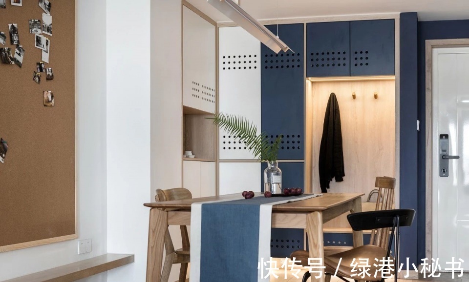 案例|装修案例欣赏：看够了黑白灰？加点普鲁士蓝试试！