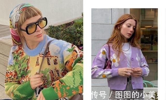 搭配 今年流行“彩色毛衣”,减龄又显白,非常适合初春穿搭