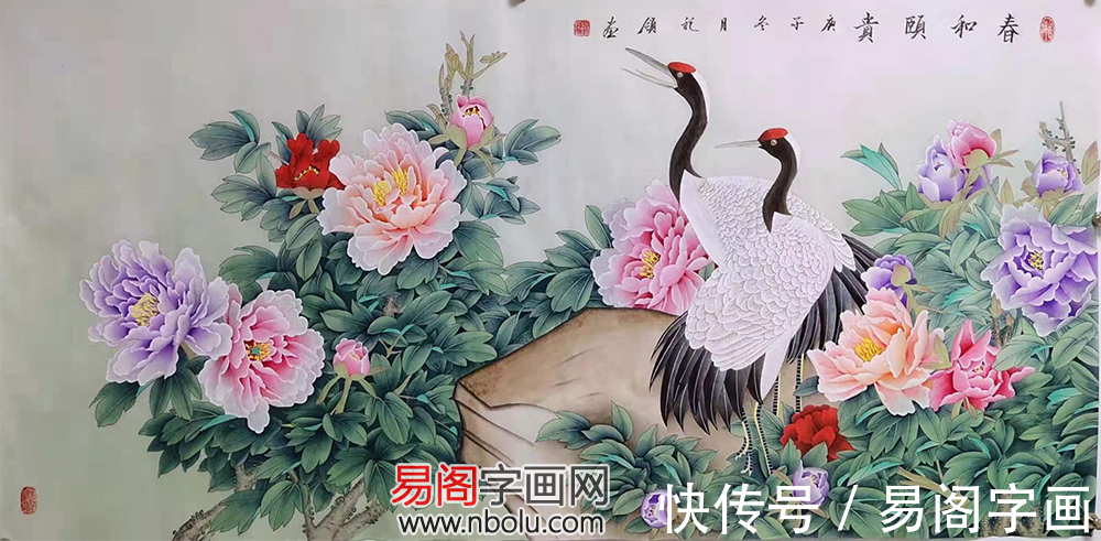 工笔重彩花鸟画!胡记领 工笔重彩花鸟画中的王者