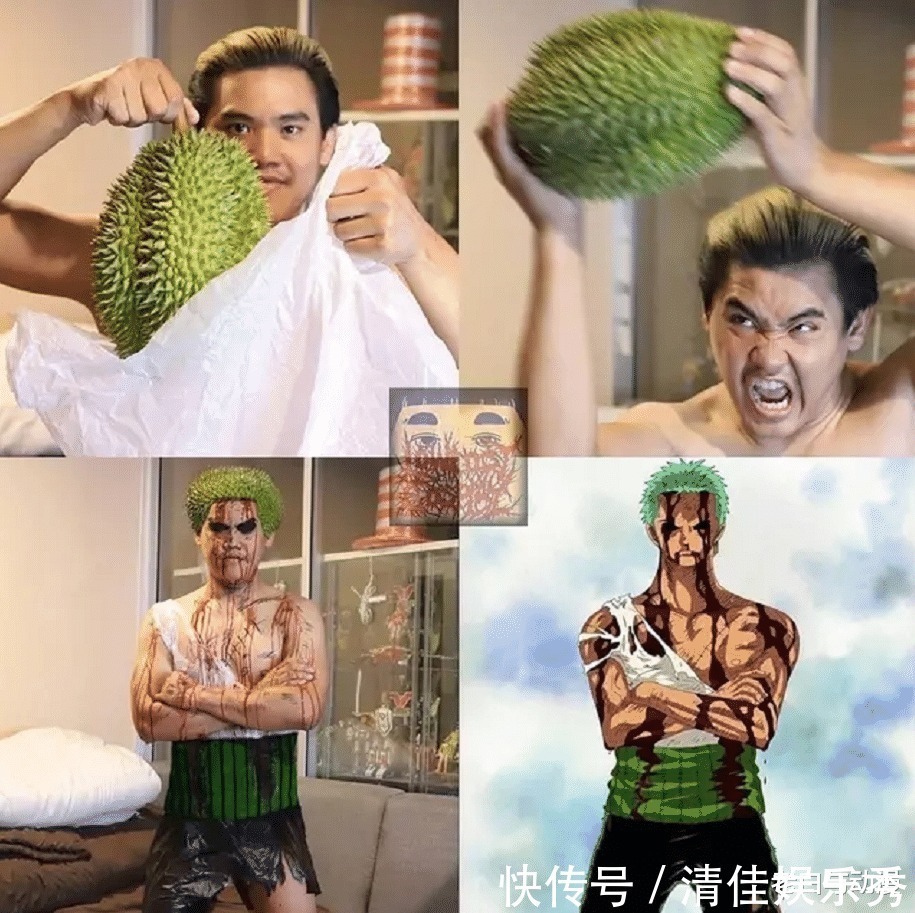想象力|泰国小哥用“橘子皮”cos我妻善逸,这想象力绝了!