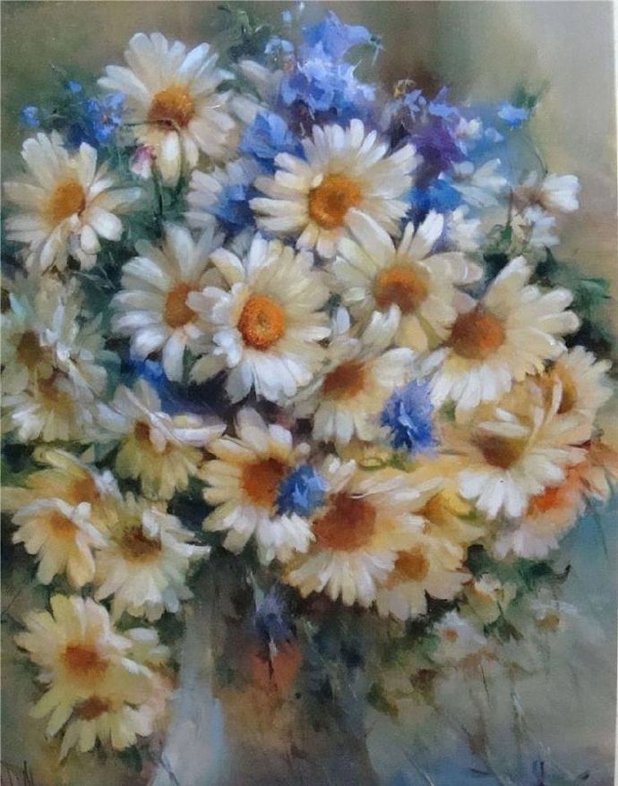 vladimir!俄罗斯画家弗拉基米尔· 巴比奇把花束画得如此之美,妖艳