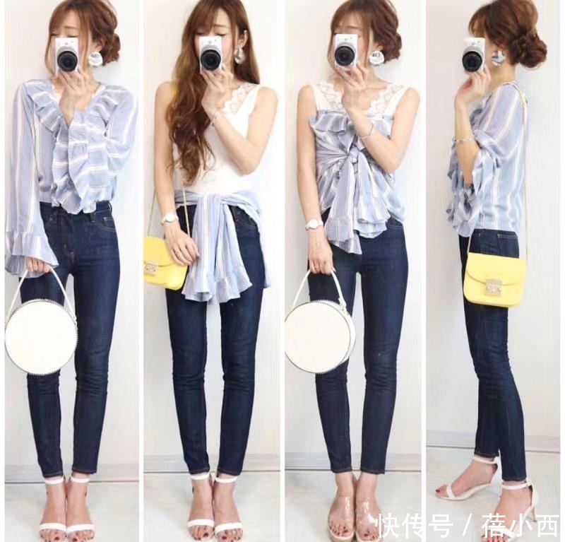 基础款|日本博主真会穿，用基础款来进行一衣多穿，夏季提气质就服她们