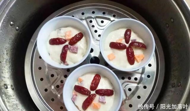  返蜜地瓜发糕｜好看又好吃的点心