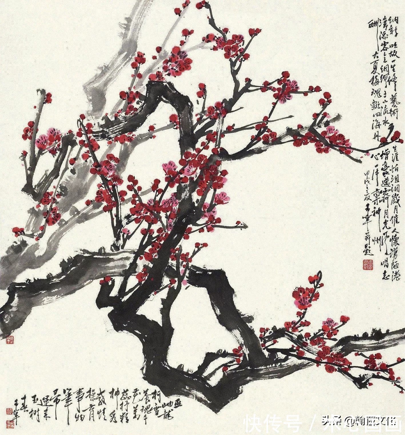 正气浩然!“梅痴”于希宁的诗与画:铁骨寒梅颂国魂