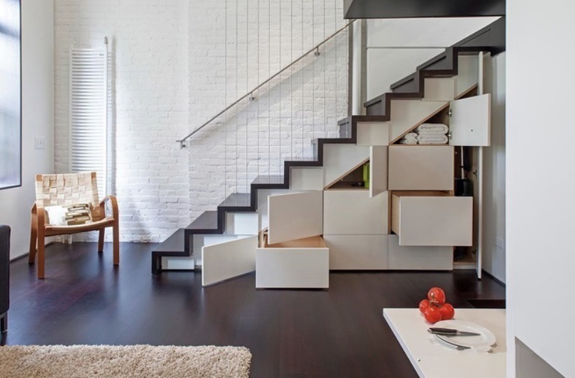 抽屉|楼梯只用来上下楼学会这么设计,书房、储物间都有了,太实用!