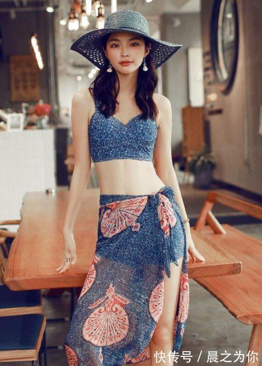 运动风 -比基尼泳衣小姐姐,穿出模特身材,尽显青春时尚感