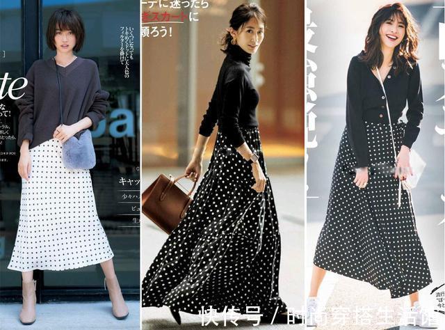 蕾丝|今年火了一种穿搭,叫“毛衣+半裙”,中年女人穿时髦又温暖