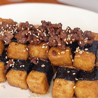 肉末豆腐|照烧海苔肉末豆腐