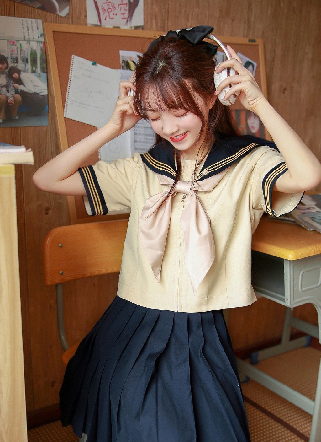 jk制服美女清纯阳光可爱俏皮写真图片