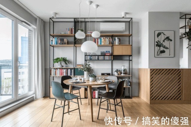 布艺沙发|108㎡现代简约风三室装修,用这样的木格栅做隔断,好美呀