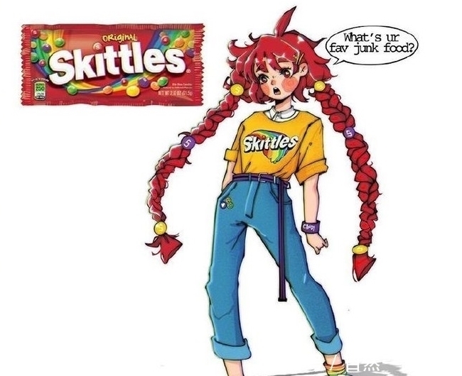 it拟人化的食物你见过吗？草莓蛋糕穿起lolita，彩虹糖变身潮流女孩