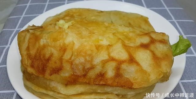 大泡|爱吃烙饼的要收藏了，加4个鸡蛋，个个空心鼓大泡，比手抓饼好吃