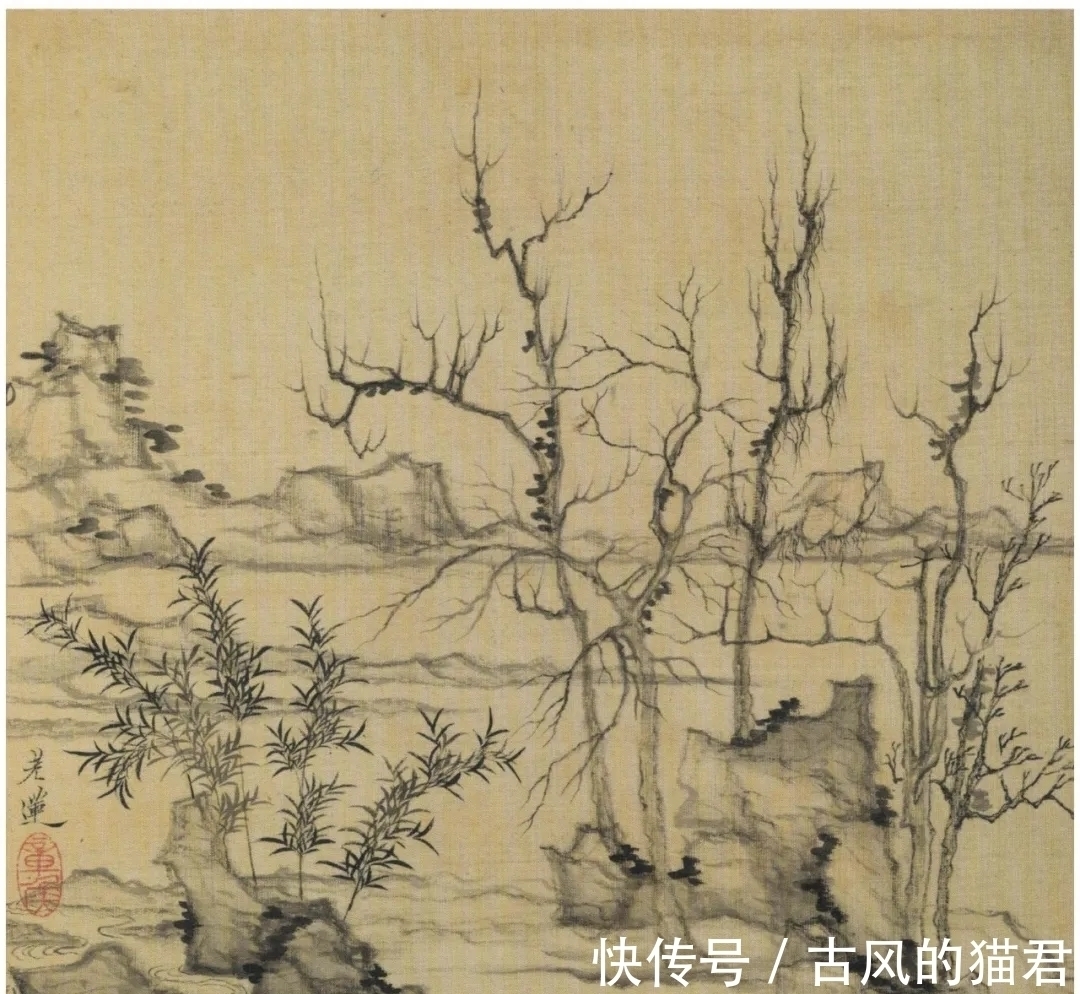 陈洪绶&陈洪绶的山水画、花鸟画也是当家绝活,与人物画比较,毫无逊色!