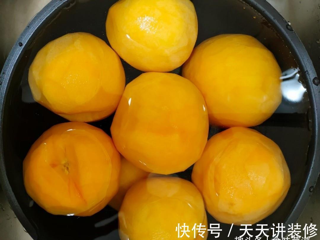 自制|在家自制黄桃罐头,清甜爽口美味,3小时就能吃,再也不用去买了