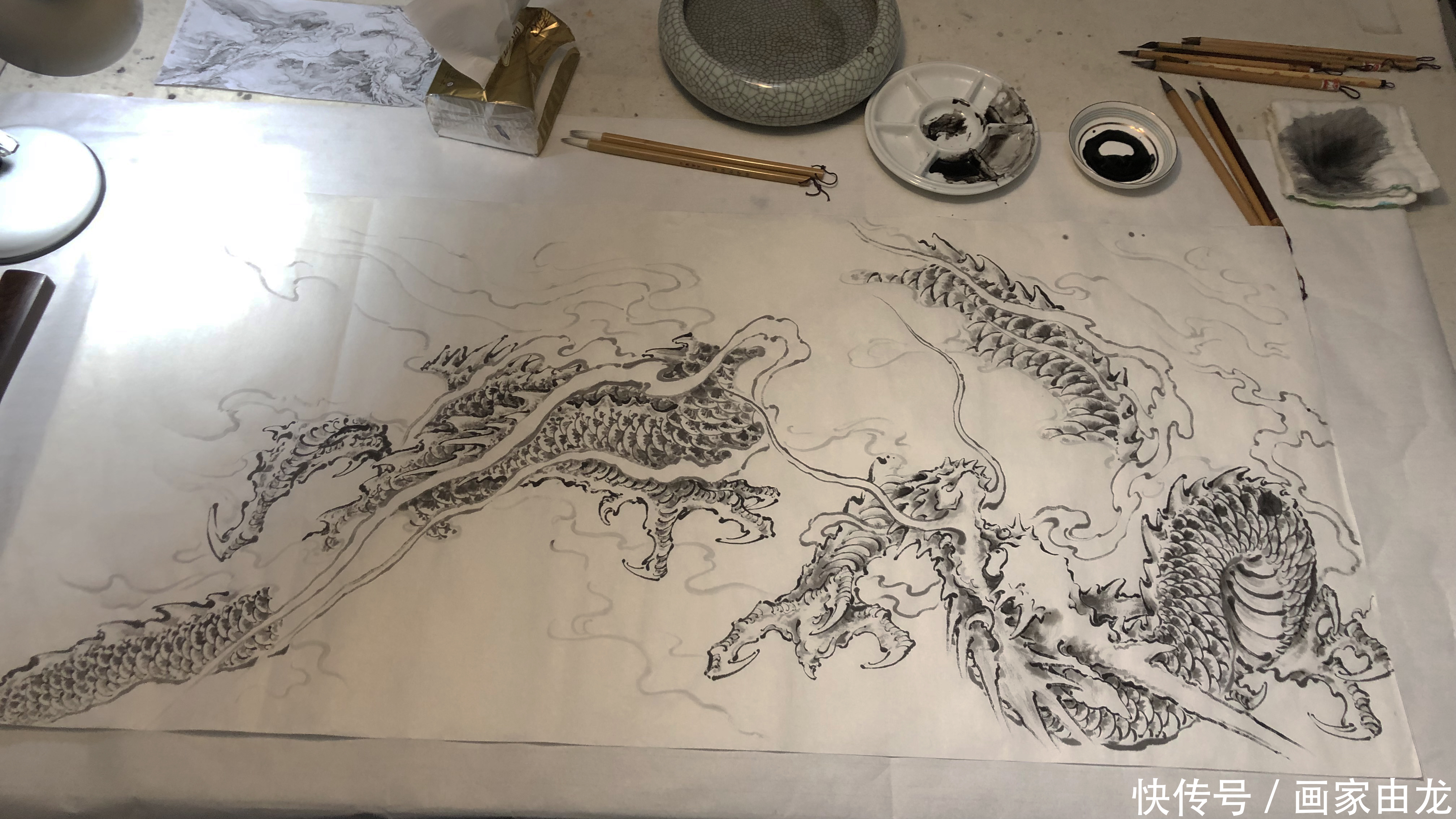 中华民族|中国龙图绘制由龙作品