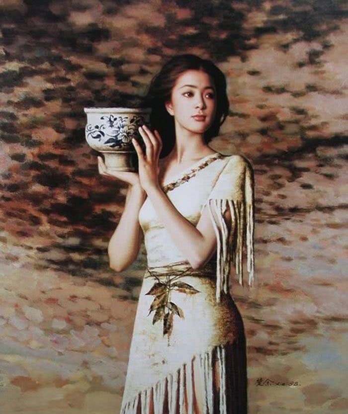 有何|谢楚余的《陶》，为何会被盗版千万次？画中女子到底有何魅力？