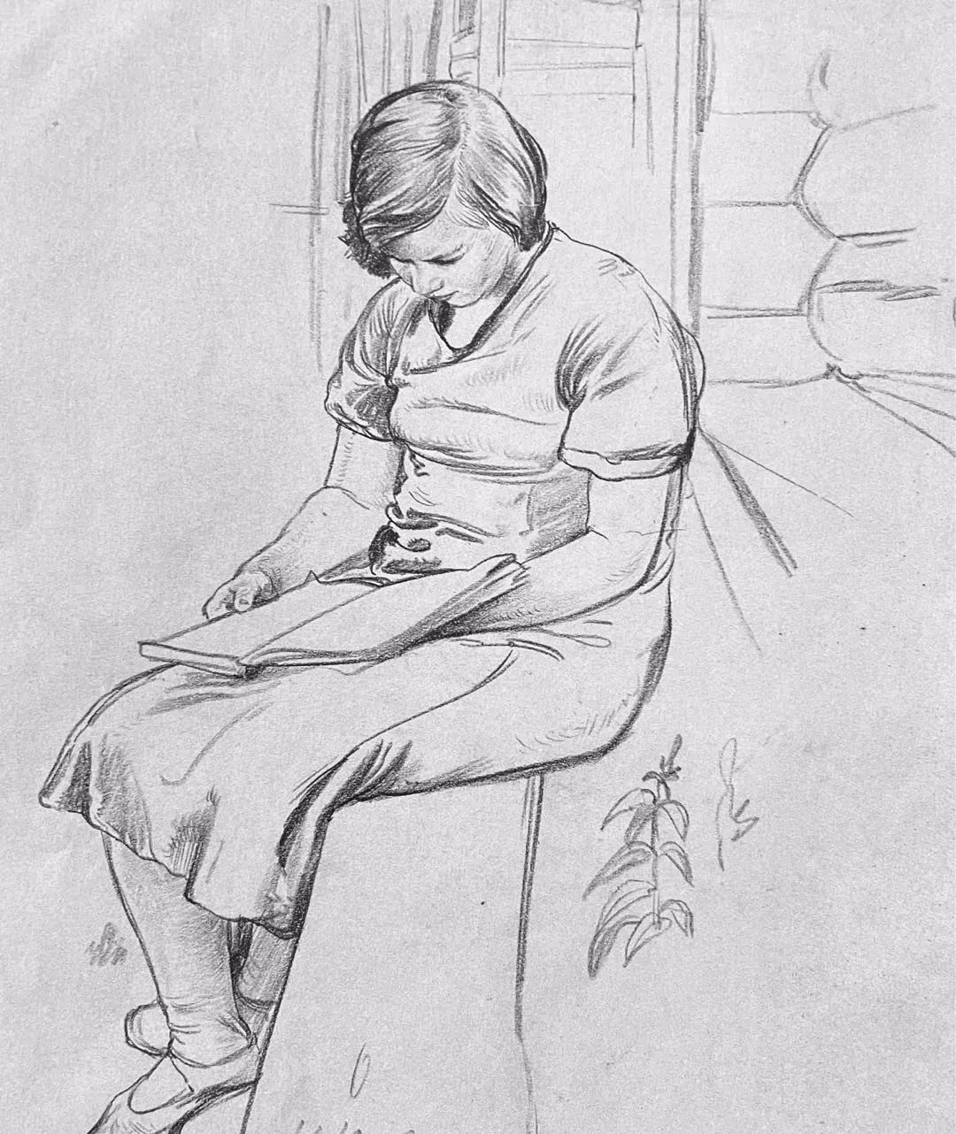 康斯坦丁$苏里科夫美术学院教授尼康. 索罗明速写作品