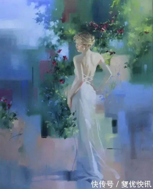 绘画@西式风格淑女绘画——当代画家Richard S. Johnson人物油画欣赏