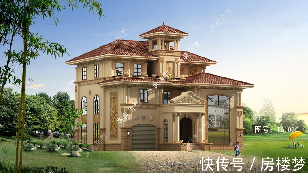 罗马柱|三层欧式别墅，整体设计高端上档次，配色搭配舒适自然。