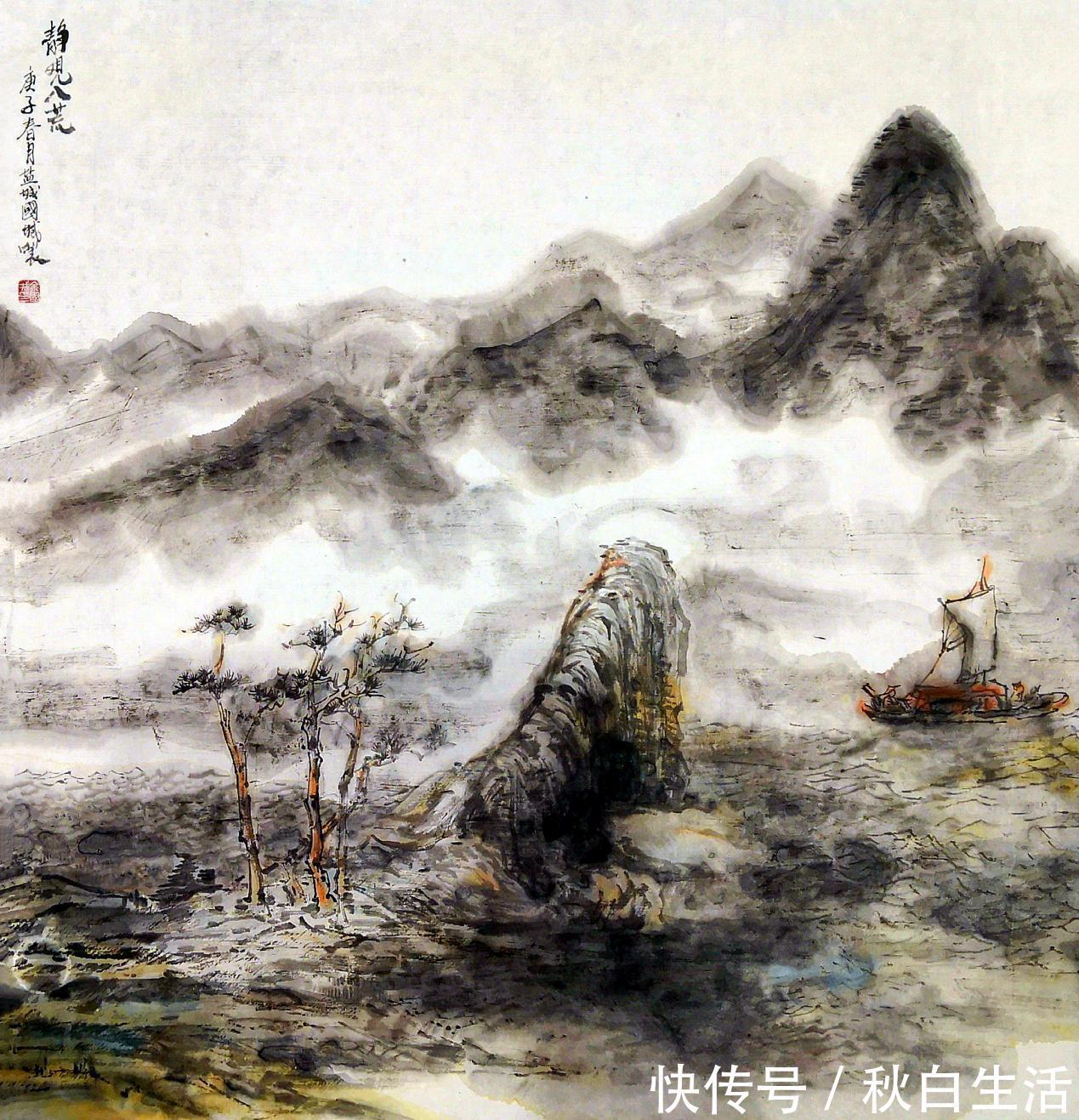 岁月如歌$金牛迎春送新福——余国城中国画山水作品欣赏