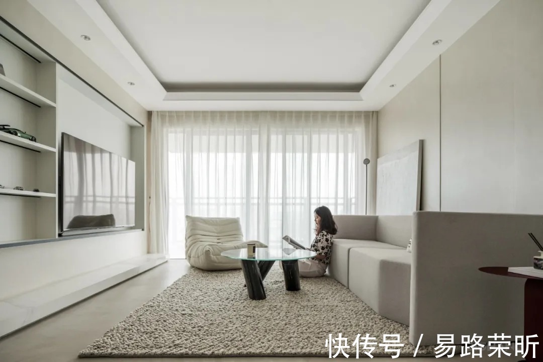 干湿分区|118㎡现代简约风三居,月球元素的运用、太空舱书房的设计,有趣