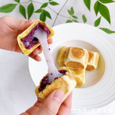 教程|百吃不腻的「缤纷下午茶」 虎皮饽饽-紫薯仙豆糕教程