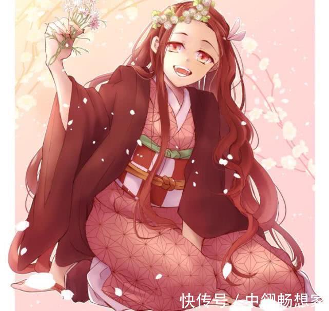 炭治郎|鬼灭之刃紫藤花下的角色形象，祢豆子成了花中仙子