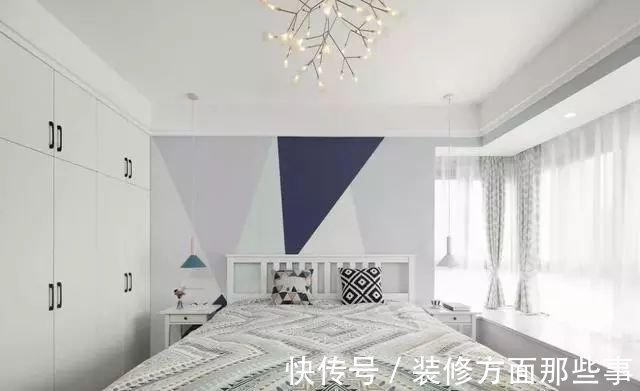 文艺范|北欧风三居室的装修,白色文化石与灰蓝色的组合真好看!