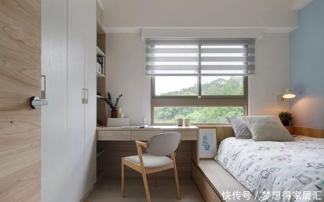 书桌|小卧室不要再买床了,这样装既漂亮又省空间,效果真不错!