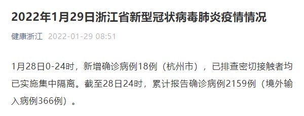 杭州市|浙江昨日新增18例确诊病例，均在杭州市