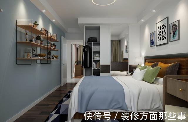 阳台|117平简约风三居室,蓝与灰的融合,真的挺漂亮!