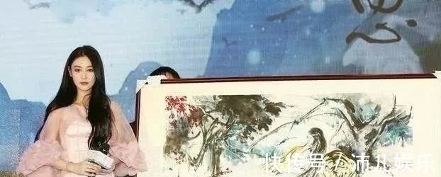 山水画#张馨予真的是一位画家,山水画已惊艳众人,这幅画更强悍!