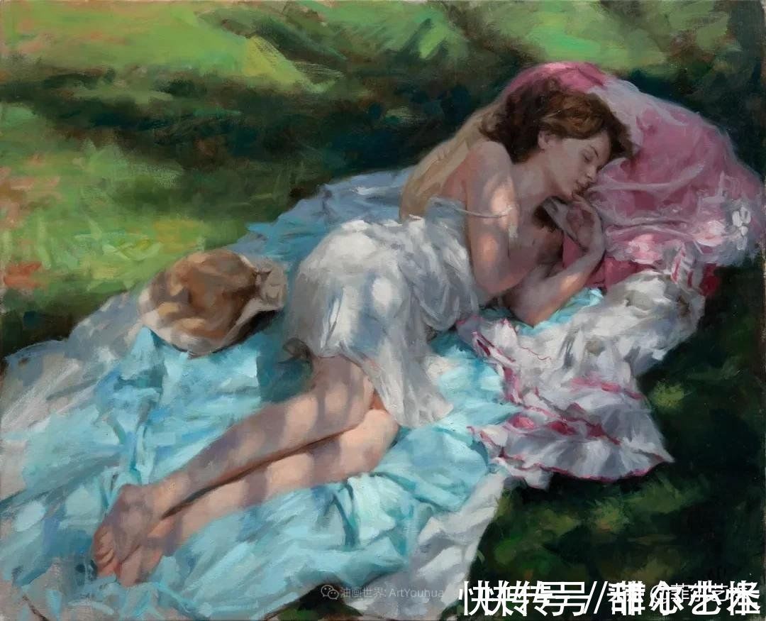 罗梅罗!婀娜多姿,美丽动人~西班牙画家维森特·罗梅罗·雷东多油画欣赏